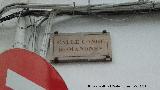Calle Conde Romanones. Placa