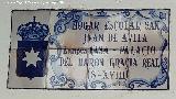 Palacio del Bar�n de Gracia Real. Placa de azulejos