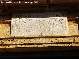 Palacio de los Lasso. Inscripci�n