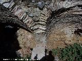 Castillo de la Pea. Aljibe. Separacin entre los vanos centrales