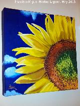 Girasol - Helianthus annuus. Cuadro de Paqui