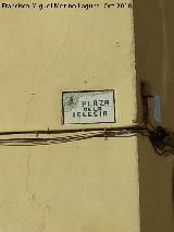 Plaza de la Iglesia. Placa