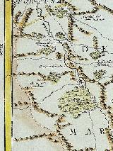 Aldea Lendnez. Mapa del Partido de Martos 1735