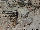 Castillo de Torreparedones. Restos arqueolgicos integrados en los muros