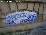 Plaza de la Constitucin. Azulejos de la siega del trigo