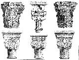 Alhambra. Capiteles. Dibujo de F. J. Parcerisa 1850