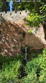 Alhambra. Torre de las Infantas. Desage en uno de su lienzo izquierdo extramuros