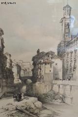 Puente Cabrera. Dibujo antiguo. Casa de los Tiros