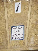 Convento de la Concepcin. Clave de la portada lateral