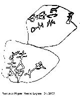Petroglifos de Alicn de las Torres. Calco