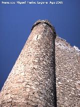 Castillo de Alcal del Jucar. Torren circular esquinero de la Torre del Homenaje