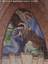 Santuario de Santa Mara Magdalena. Azulejos de la puerta izquierda