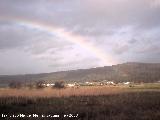 Aldea Traba. Con el arcoiris