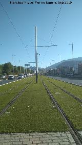 Tranva de Jan. A la altura del Hospital Ciudad de Jan