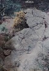 Huellas de Acrosaurio. Foto del yacimiento
