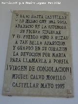 Ermita de la Consolacin. Placa