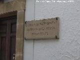 Restos de la Iglesia de San Miguel. Placa