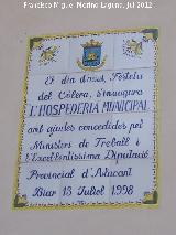 Hospedera de la Virgen de Gracia. Placa