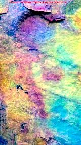 Pinturas rupestres del Arroyo de Martn Prez II. Tratada con Dstretch