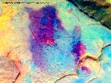 Pinturas rupestres del Arroyo de Martn Prez II. Tratada con Dstretch