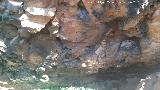 Pinturas rupestres del Cimbarrillo de Mara Antonia II. Techo del abrigo