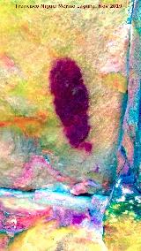 Pinturas rupestres del Cimbarrillo de Mara Antonia II. Tratada con Dstretch