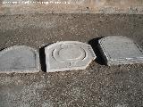 Castillo de San Miguel. Lpidas del cementerio