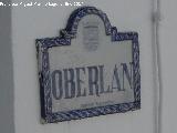 Calle Oberlan. Placa