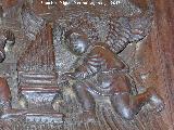 Catedral de Jaén. Coro. Nacimiento de Jesús. Ángel tocando el órgano