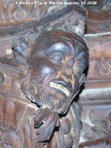 Catedral de Jaén. Coro. Nacimiento de Jesús. Cabeza de fauno