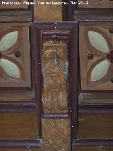 Iglesia de San Andrés. Cabeza del artesonado de la Sala Capitular