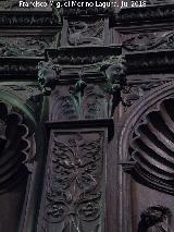 Catedral de Jaén. Coro. San Joaquín es expulsado. Capitel de cabezas