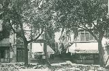 Plaza de Santa María. Foto antigua. En obras. Fotografía de Jaime Roselló Cañada. Archivo IEG