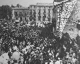 Plaza de la Constitución. Foto antigua. Entierro