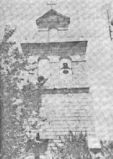Iglesia de Santiago Mayor. Foto antigua. Espadaña