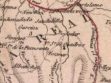 Castillo de Nínchez. Mapa 1847