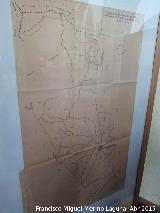 Historia de Santisteban del Puerto. Mapa de las Vías Pecuarias de Santisteban. 1962. Archivo Histórico de Jaén