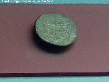 Obulco. Moneda Unidad de Obulco. Reverso arado, yugo y espiga. Museo Arqueológico Provincial de Jaén