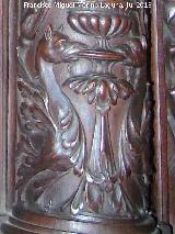 Catedral de Jaén. Coro. Nacimiento de Jesús. Pareja inferior de grifos