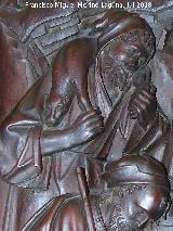 Catedral de Jaén. Coro. Nacimiento de Jesús. Pastor con cordero