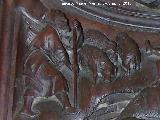 Catedral de Jaén. Coro. Nacimiento de Jesús. Pastor con su rebaño