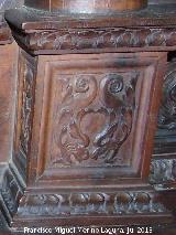 Catedral de Jaén. Coro. Nacimiento de Jesús. Pedestal izquierdo