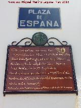 Plaza de España. Placa