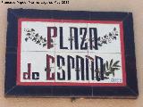Plaza de España. Placa