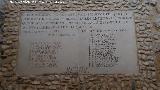 Santuario de Tíscar. Placa conmemorativa de la Coronación