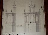 Iglesia de San Andrés. Plano del campanario de 1784 del arquitecto Manuel López