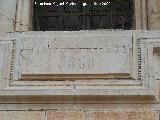 Catedral de Jaén. Fachada. Vítor de la ventana izquierda