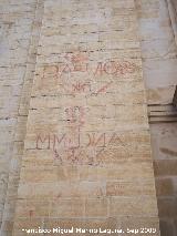 Catedral de Jaén. Fachada. Vítores de la izquierda