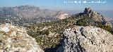 Peñas de Castro. Vistas desde la cumbre sur hacia la Casería del Portichuelo