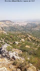 Peñas de Castro. Vistas hacia Jaén